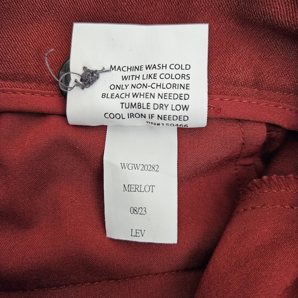 41 Hawthorn Straight Becca Bootcut Dress Pants Burgundy Mid Rise Trousers 4 - Picture 5 of 6